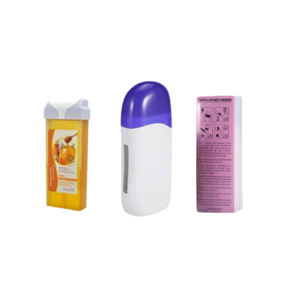 3 In 1 Depilatory Roll-On Wax Heater Hair Removal Kit