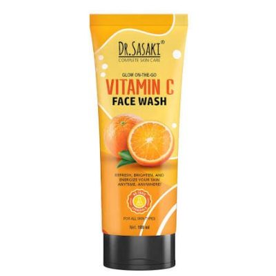 Dr. Sasaki Vitamin C Face Wash – Brightening & Anti-Pigmentation Cleanser for Glowing Skin – Enriched with Orange Extract – 100ml