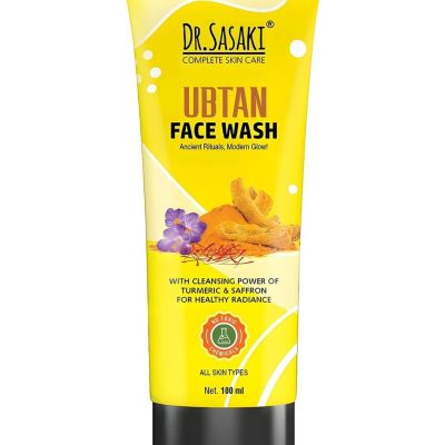 Dr. Sasaki Ubtan Face Wash – Brightening & Tan Removal | Natural Glow Cleanser with Turmeric | For All Skin Types – 100ml